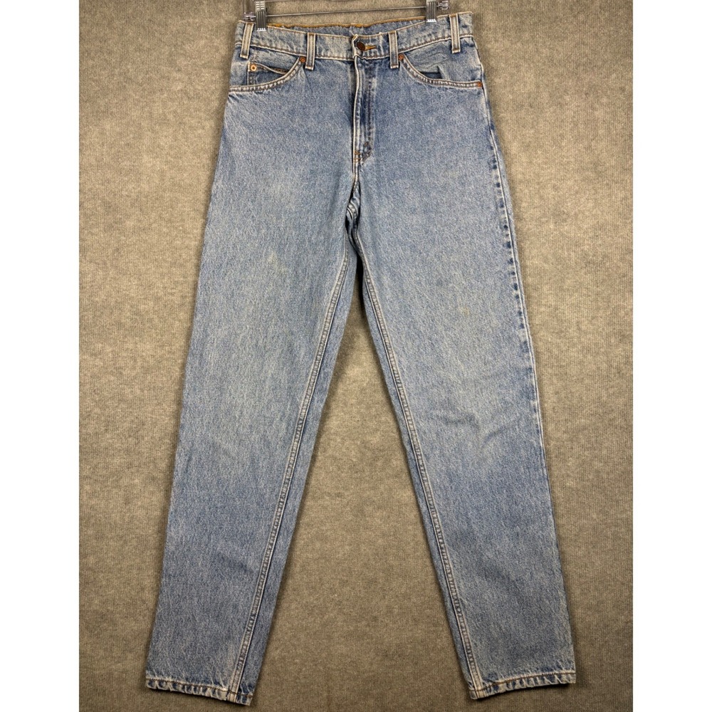 VTG‎ Levi's 550 Relaxed Fit Tapered Leg Orange Tab Jeans 32x33 Light Wash Blue
